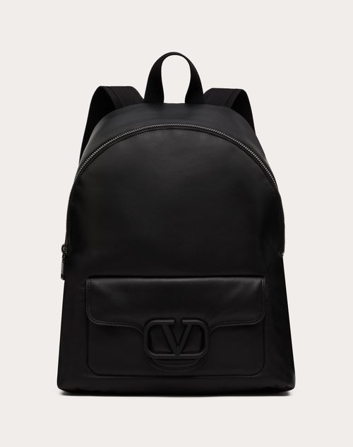 Valentino Garavani - Valentino Garavani Noir Nappa Leather Backpack - Black - Man - Gifts For Him