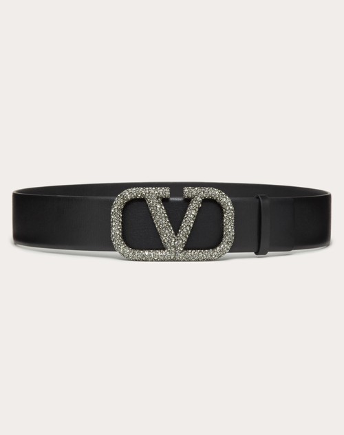 Valentino Garavani Black VLogo Belt