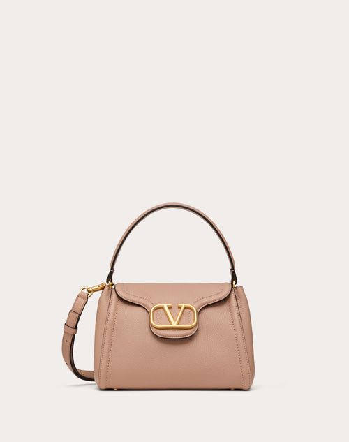 Valentino Garavani - Valentino Garavani Alltime Small Handbag In Grainy Calfskin - Rose Cannelle - Woman - Valentino Garavani Alltime