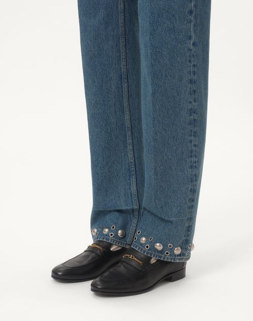 Valentino Garavani - Vlogo Signature Kidskin Moccasin - Black - Man - Man