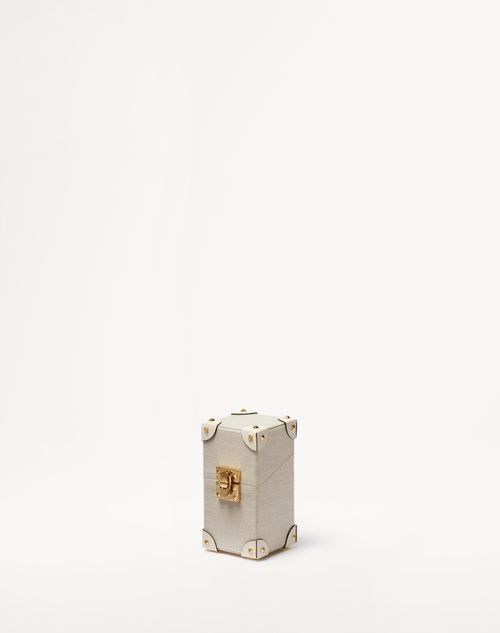 Valentino Garavani - Valentino Garavani Case For 100 Ml Perfume In Canvas And Calfskin With Metal Studs - Natural/ivory - Woman - Anatomy Of Dreams
