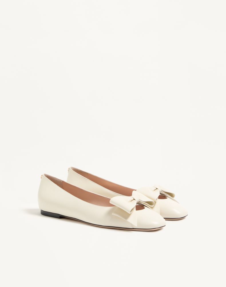Valentino Garavani Bowow Kidskin Ballerina Woman Ivory 40