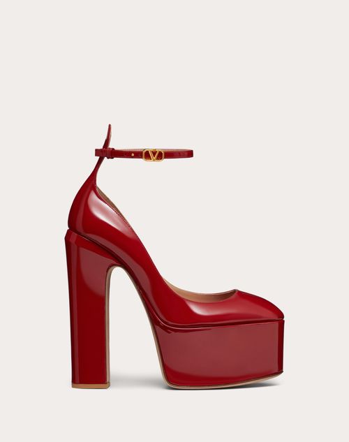 Valentino Garavani - Valentino Garavani Tan-go Platform Pump In Patent Leather 155mm - Rosso Valentino - Woman - Pumps