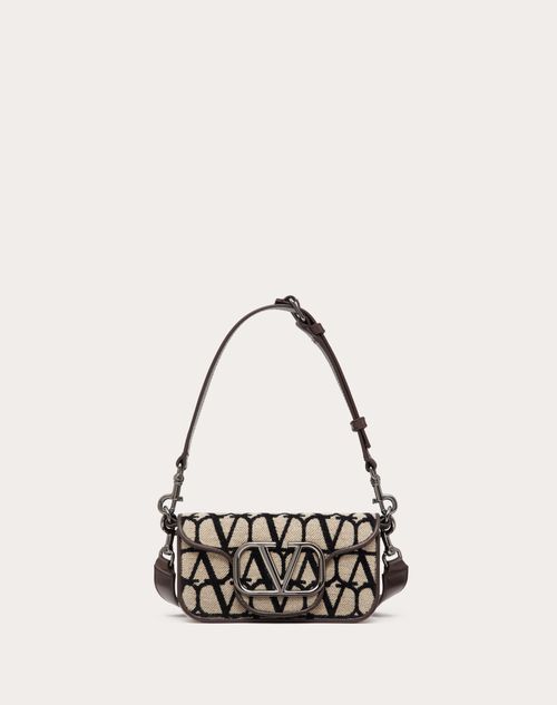 Valentino Garavani - Mini Locò Toile Iconographe Shoulder Bag - Beige/black - Man - Bags