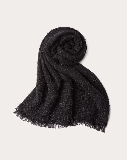 Valentino Garavani - V Detail Cashmere Scarf - Black - Woman - Soft Accessories