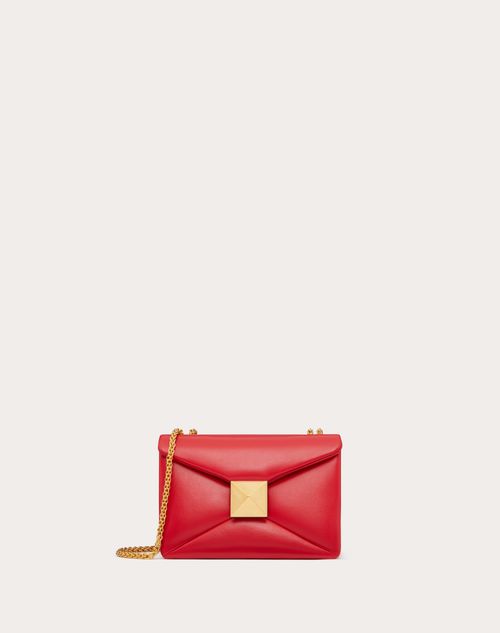 Valentino Garavani - Valentino Garavani One Stud Nappa Bag With Chain - Rouge Pur - Woman - Woman View All