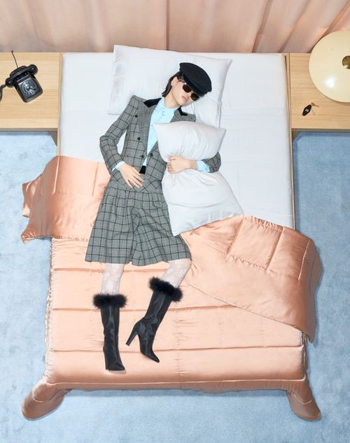 Valentino - Wool Jacket With Check Pattern - Grey - Woman - Jackets And Blazers