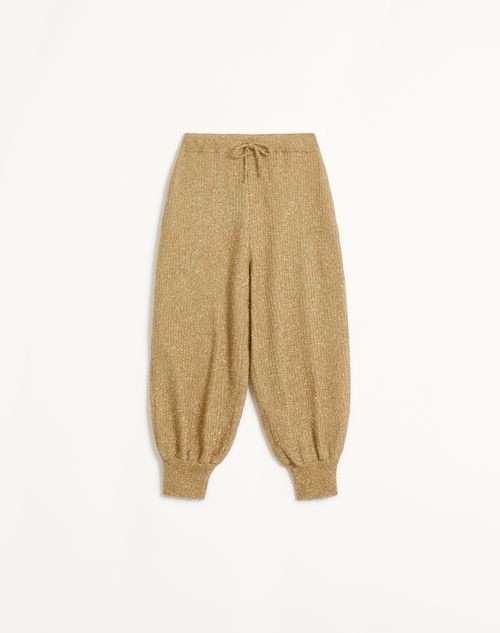 Valentino - Lurex Knit Pants - Or - Woman - Pants And Shorts