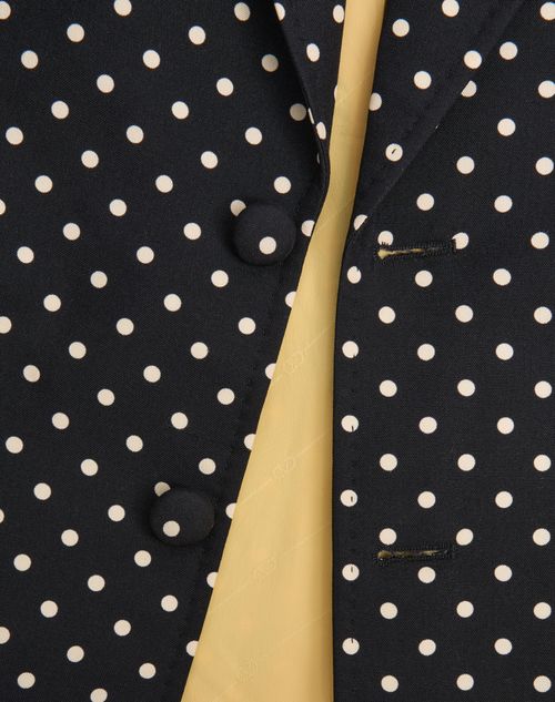 Valentino - Single-breasted Shantung Silk Jacket With Plusdepois Print - Black/birch - Man - Man Ready To Wear Sale