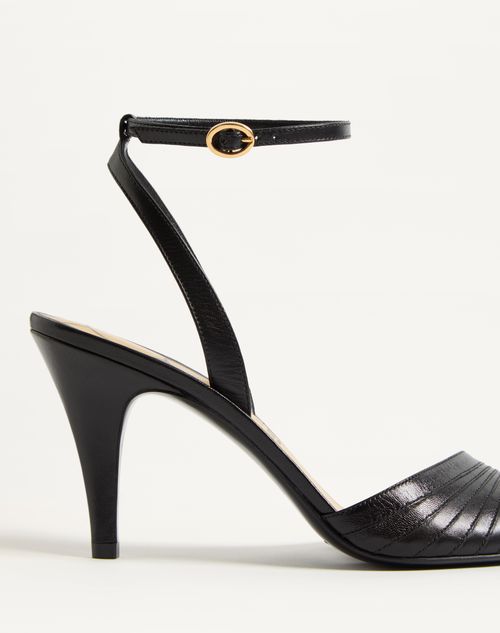 Ladycrush Sandal In Kidskin 85mm for Woman in Ivory Ladycrush Sandal In Kidskin 85mm for Woman in Ivory