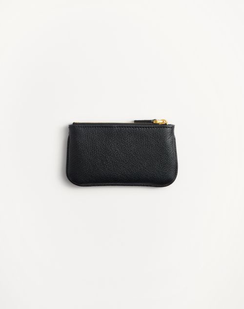Vlogo Signature Grainy Calfskin Key Ring for Woman in Rose Vlogo Signature Grainy Calfskin Key Ring for Woman in Rose