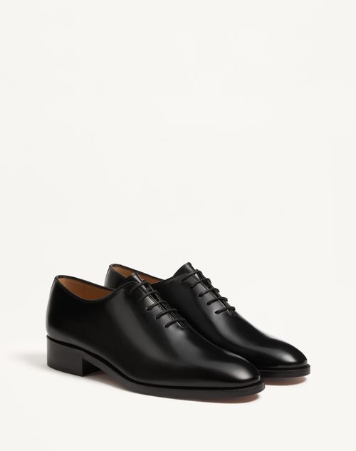 Valentino Garavani - Pas Des Dieux Oxford In Leather - Black - Man - Shelf - M Shoes - Lace Ups