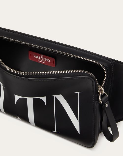 VALENTINO GARAVANI Nylon Ribbon VLTN Belt Bag Black 1175651