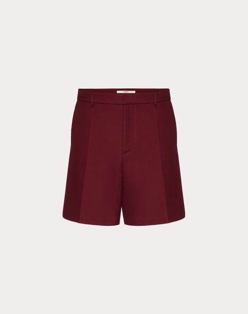 Valentino - Bermudas De Algodón Dobles Liviano - Rubí - Hombre - Pantalones Largos Y Cortos