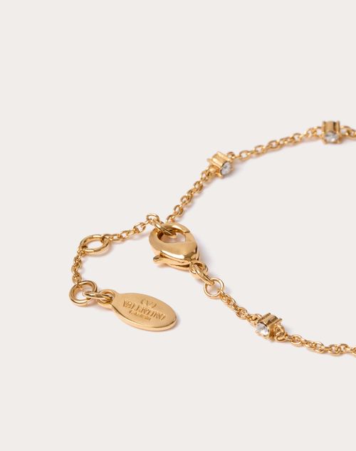 Valentino Garavani - Vロゴ シグネチャー メタル X スワロフスキー®クリスタル ブレスレット - ゴールド - ウィメンズ - ジュエリー