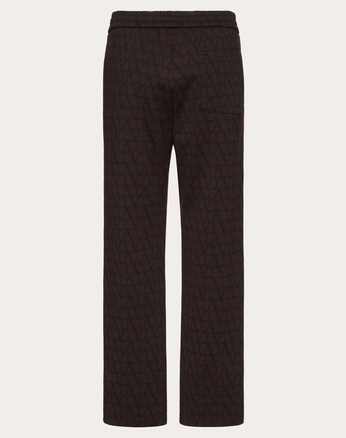 Valentino - Cotton Joggers With Toile Iconographe Print - Black - Man - Trousers And Shorts