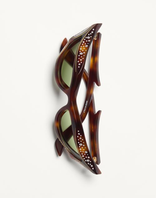 Valentino - Cat-eye Acetate Eyewear - Havana/green - Unisex - Eyewear