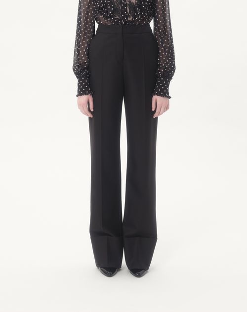 Valentino - Virgin Wool Pants - Black - Woman - Pants And Shorts