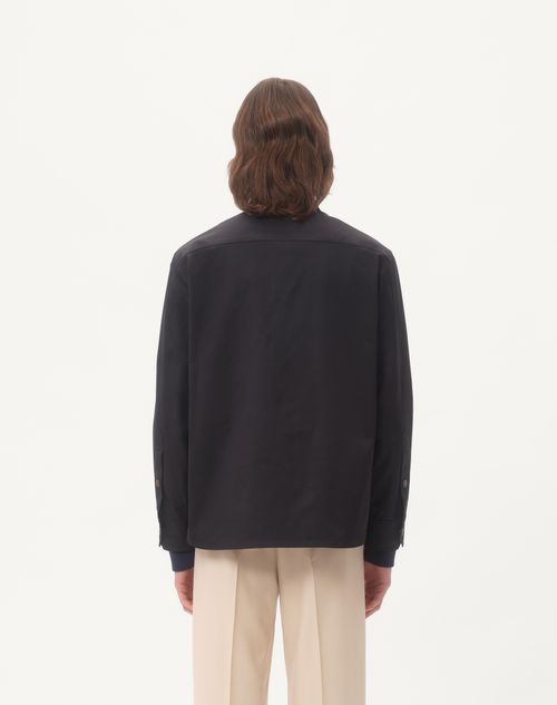 ナイロン シャツジャケット for メンズ インチ ネイビー ナイロン シャツジャケット for メンズ インチ ネイビー