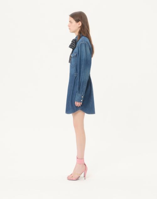 Valentino - Midi Denim Dress - Denim - Woman - Denim