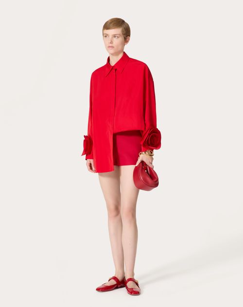 Valentino - Micro Faille Jacket - Red - Woman - Shelf - W Pap - Le Noir Red