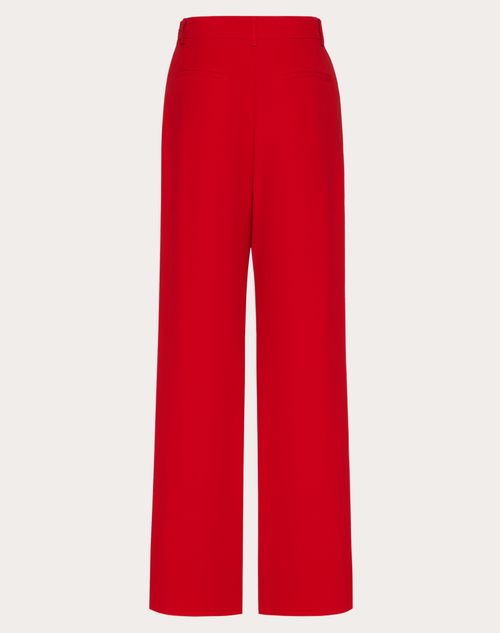 Valentino - Pantalon En Cady Couture - Rouge - Femme - Shorts Et Pantalons