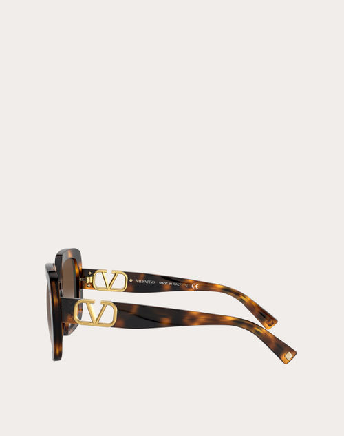 関税込◇*VALENTINO GARAVANI*Vロゴ アセテート サングラス アセテート スクエア サングラス Vロゴ付き for ウィメンズ