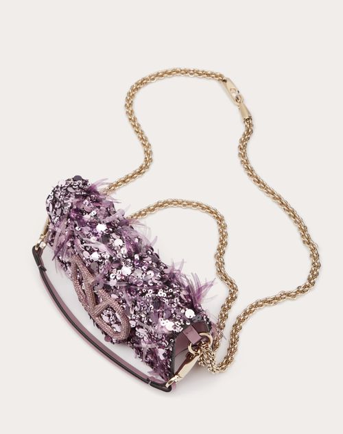3D model Valentino Garavani Loco Embroidered Crystal Shoulder Bag
