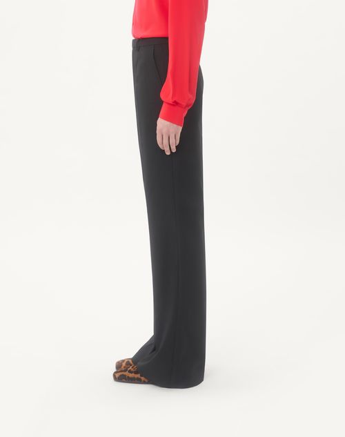 Valentino - Valentino Nylon Gabardine Trousers - Black - Man - Pants And Shorts