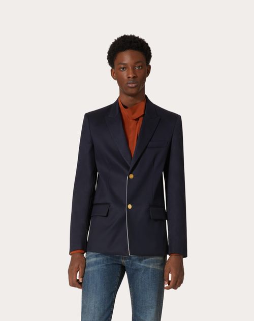 Navy blue cotton on sale jacket