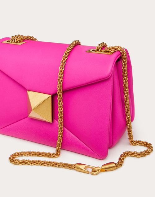 One Stud Nappa Bag With Chain for Woman in Pink Pp