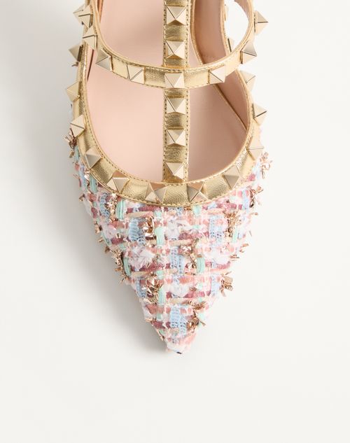 Valentino Garavani - Rockstud Tweed Pumps 100mm - Multicolour - Woman - Woman Private Promotions