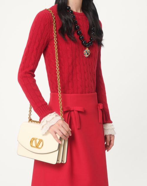 Valentino - Cashmere Sweater - Red/ivory - Woman - Knitwear