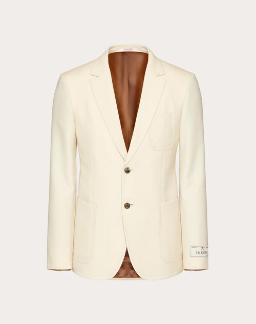 Valentino - Single-breasted Wool Jacket With Maison Valentino Tailoring Label - Beige - Man - Coats And Blazers