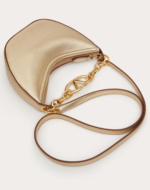 Vlogo Moon Mini Hobo Bag In Metallic Calfskin With Chain for Vlogo Moon Mini Hobo Bag In Metallic Calfskin With Chain for
