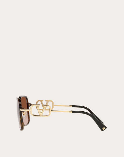 Valentino - サングラス Vlogo Signature アセテート スクエア - ハバナ/ブラウン グラデーション - ウィメンズ - アイウェア
