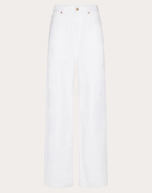 Valentino - Pantalon En Denim - Blanc - Femme - Denim