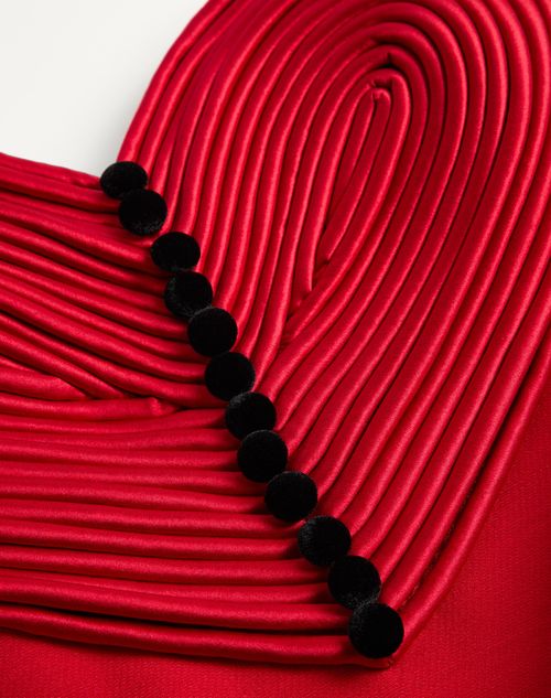 Valentino - Vestido Corto De Crepe Couture Con Corazón Bordado De Crepé Satén - París - Mujer - Vestidos