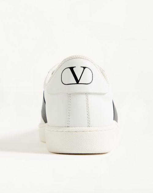 Valentino Garavani - Open Royco Trainer In Nappa Calfskin - White/ Black - Man - Trainers