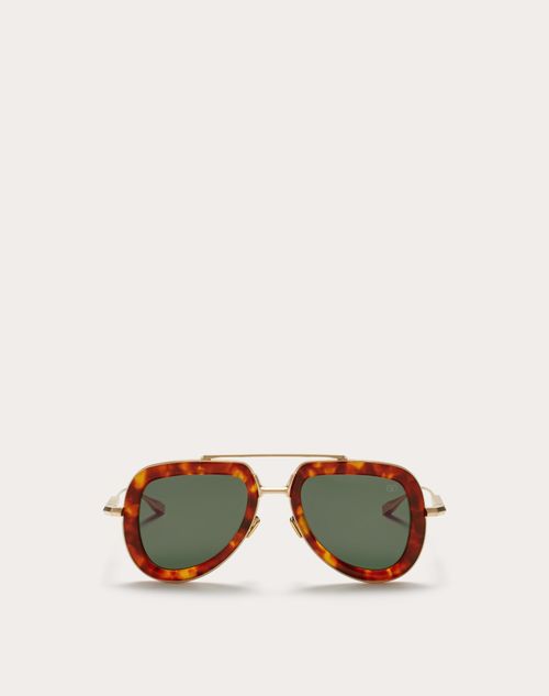 Valentino - Pilotenbrille Mit Rahmen Aus Azetat V-lstory - Grün/mehrfarbig - Unisex - Sonnenbrillen