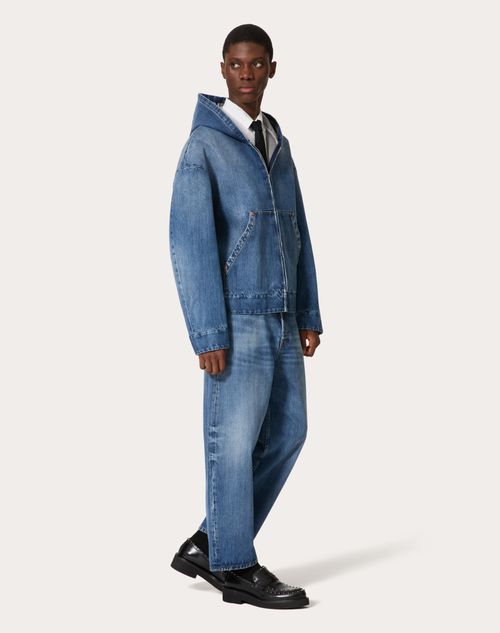 Valentino - Veste À Capuche En Denim - Denim - Homme - Prêt-à-porter