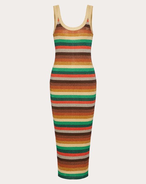 Valentino - Jacquard Lurex Midi Dress - Multicolor - Woman - Dresses