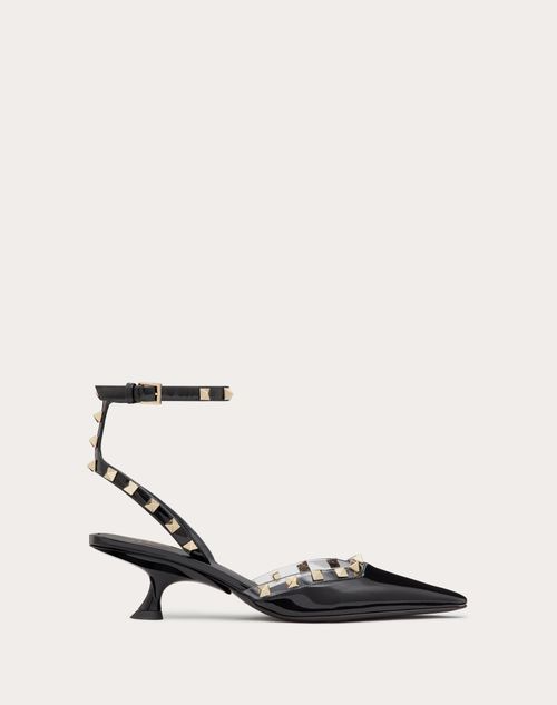 Valentino Garavani - Rockstud Couture Patent Leather Pump 50 Mm - Black - Woman - Shoes