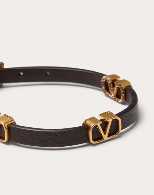 Valentino Garavani Vlogo Signature Leather Bracelet - Pink