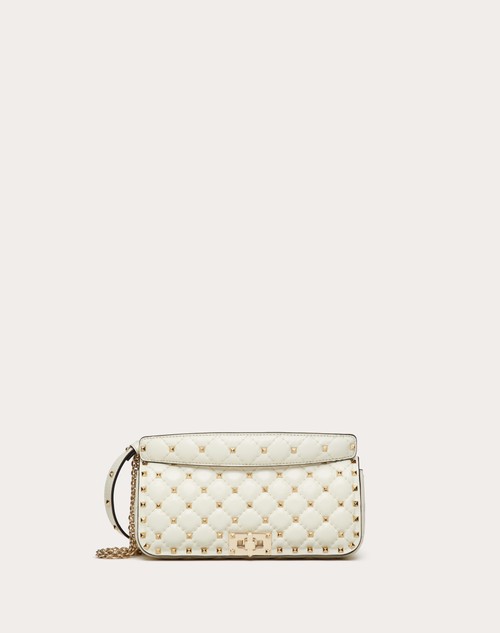 valentino rockstud spike bag white