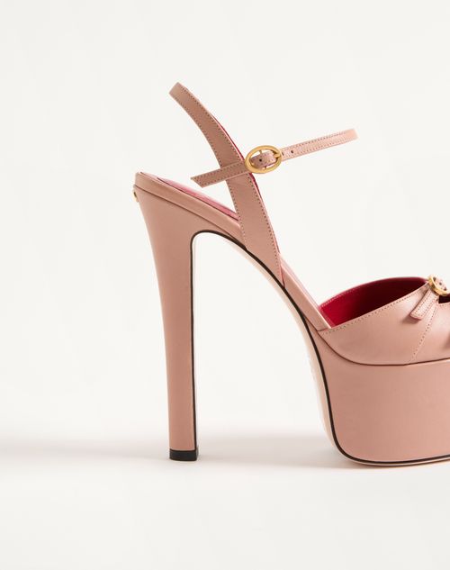 Valentino Garavani - Escarpins À Plateau Crasher En Cuir De Chevreau, Talon : 145 mm - Rose - Femme - Escarpins Et Slingbacks