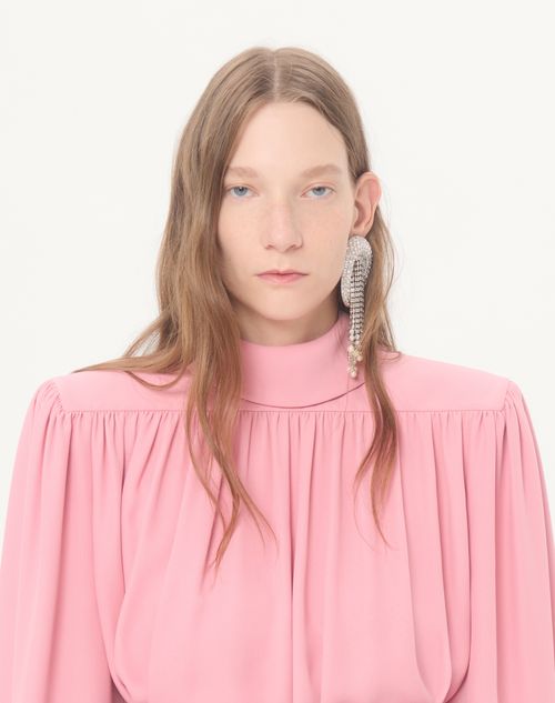 Valentino - Plissiertes Cady Couture Top - Rosa - Frau - Blusen Und Tops