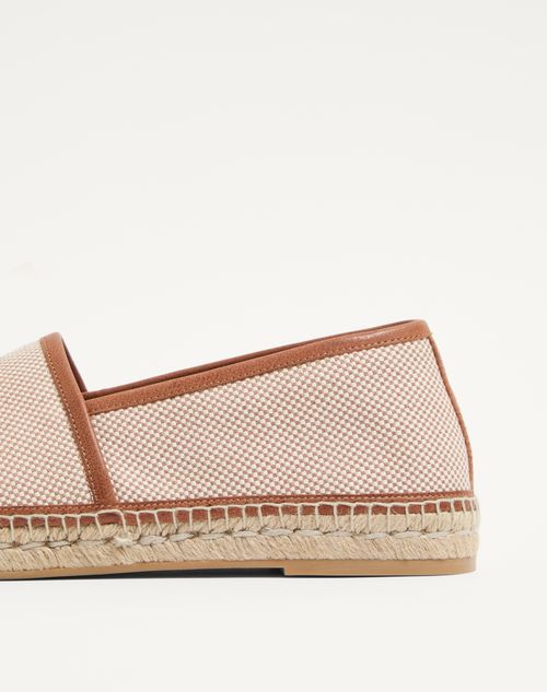 Valentino Garavani - Palm Avenue Canvas Espadrilles - Natural/tobacco - Man - Loafers And Driver