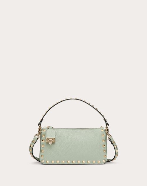 Small Rockstud Grainy Calfskin Crossbody Bag for Woman in Water