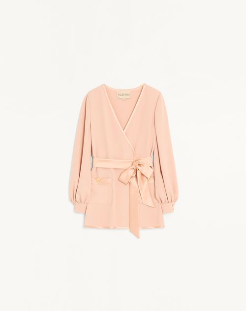 Valentino - Cady Couture Shirt - Salmon - Woman - Shirts And Tops